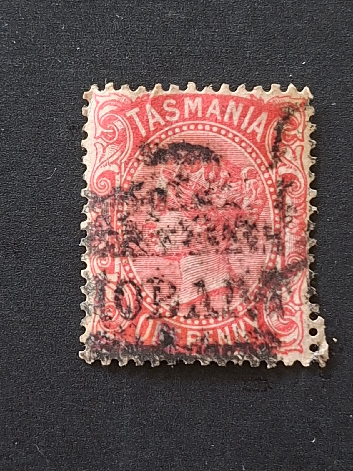 Australië ■ Tasmanië  Mi 30  #1  (wm 7), Postzegels en Munten, Ophalen of Verzenden, Gestempeld
