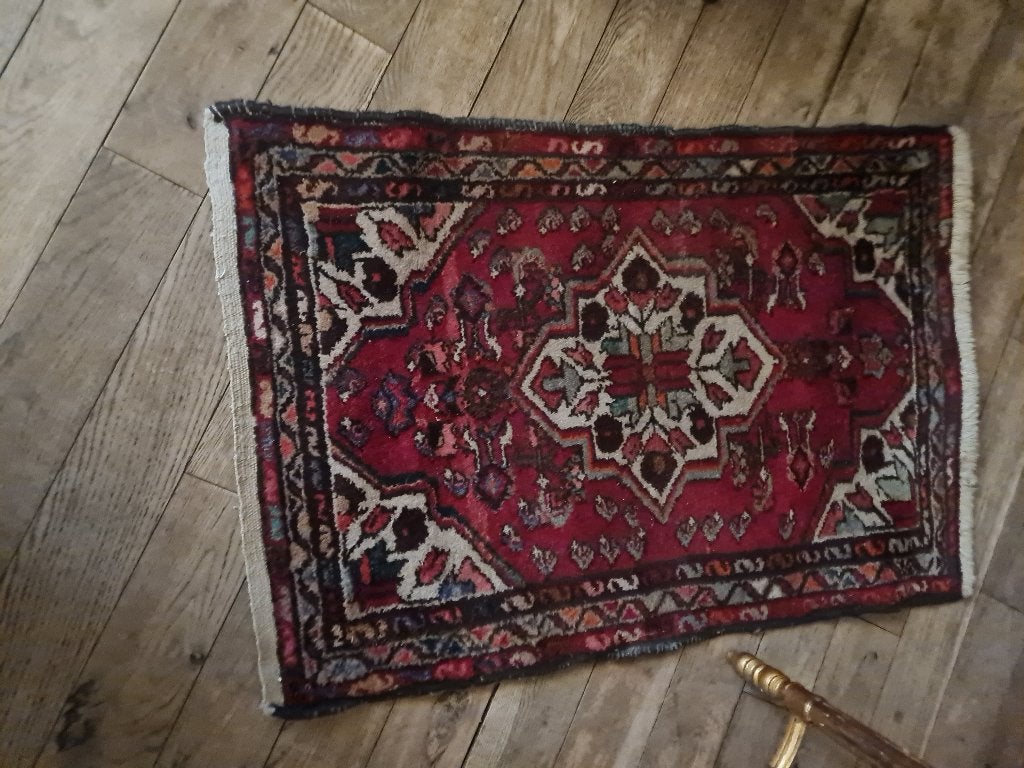 Vintage wollen vloerkleedje, Heikant 21 Kaatsheuvel, 50 tot 100 cm, Belle Vieille Brocante, Zo goed als nieuw