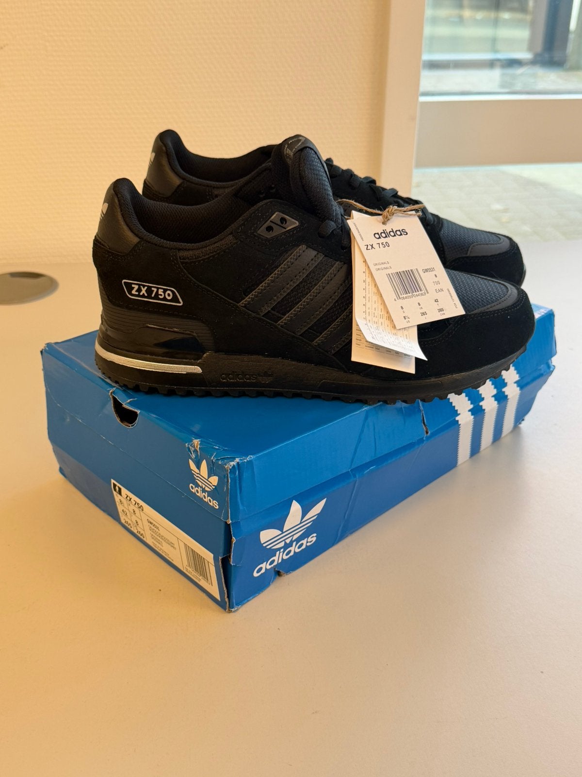 Adidas Originals ZX 750 Black Sneakers Nieuw Maat 42 ZX750, P, Zwart, P, P