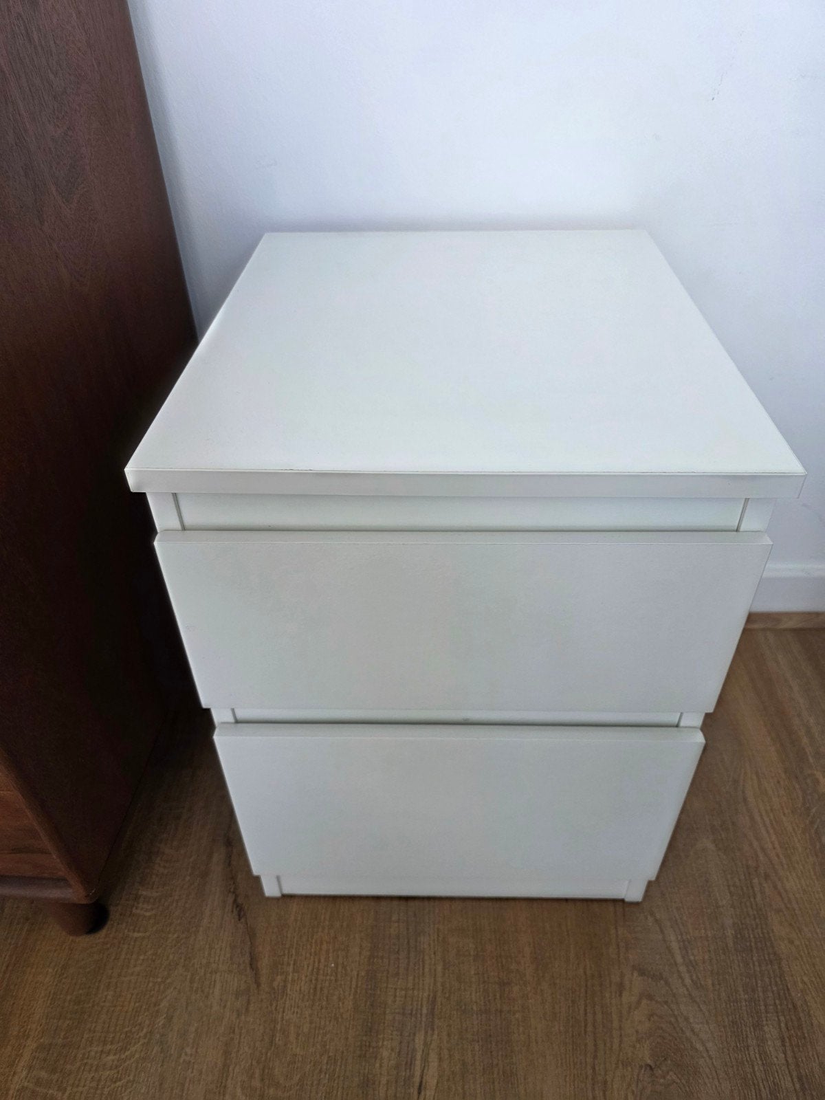 Gratis op te halen: Wit IKEA ladekastje (Malm, 2 lades), Ophalen, Minder dan 45 cm