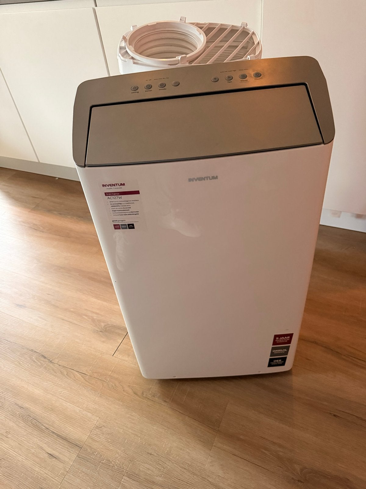 Inventum AC127WSET Mobiele Airco 12.000 BTU, Ophalen, 3 snelheden of meer, Zo goed als nieuw, Koelen en Ontvochtigen