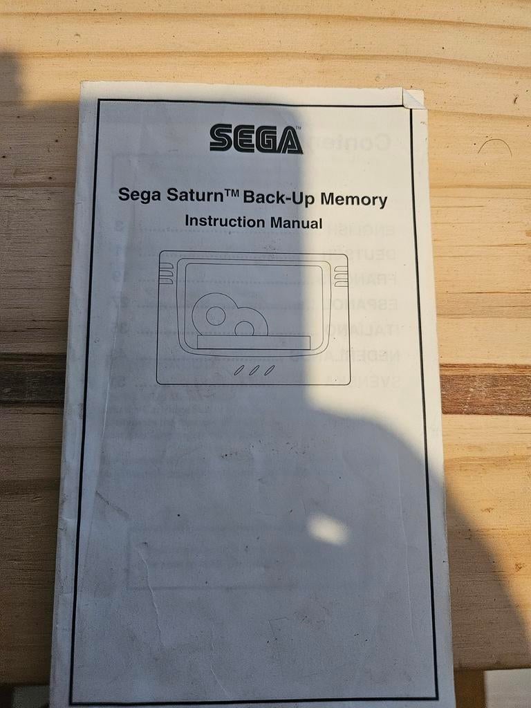 Instructie boekje geheugen Sega Saturn, Spelcomputers en Games, Spelcomputers | Sega, Ophalen of Verzenden, Gebruikt, Zonder controller