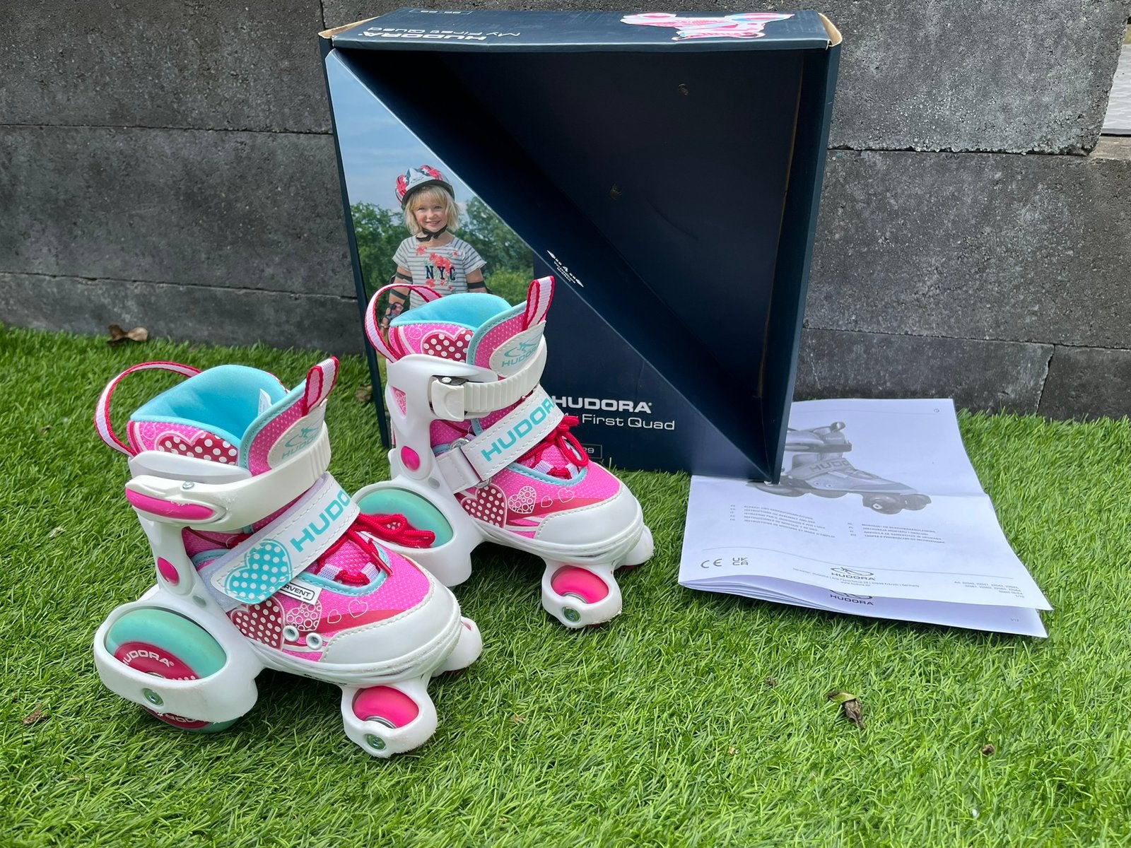 Hudora eerste rolschaatsen verstelbaar, Ophalen of Verzenden, Verstelbaar, Zo goed als nieuw, Kinderen