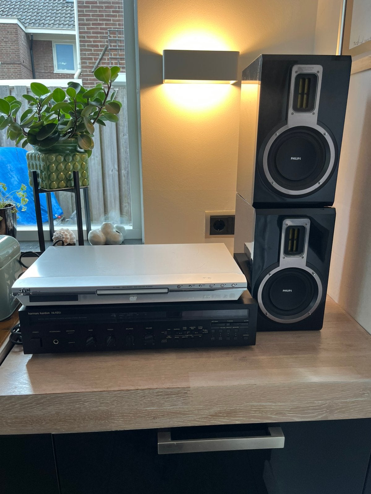CD speler set met twee boxen, Gebruikt, Tuner of Radio, Losse componenten, Ophalen