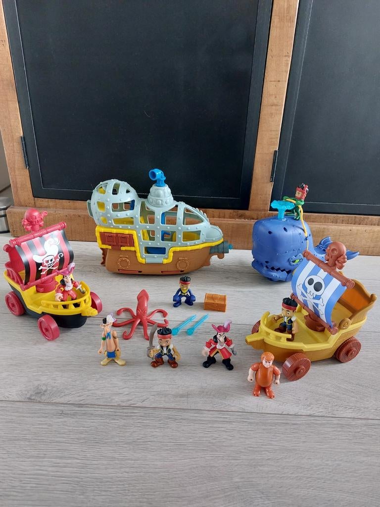 Jake en de nooitgedachtland piraten speelset - Fisher Price!, Ophalen of Verzenden, Zo goed als nieuw, Speelset