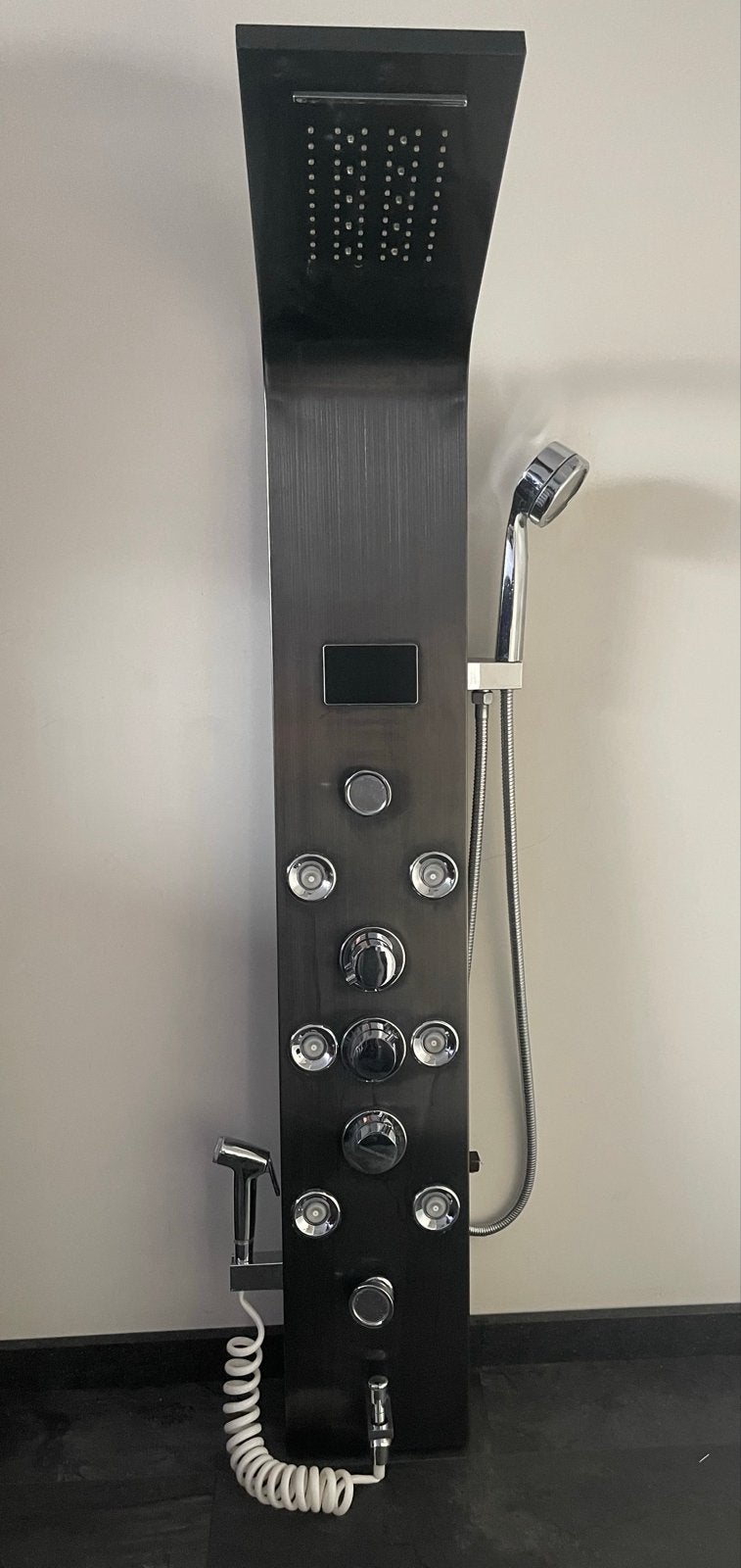 Luxe Douchepaneel RVS met light,Regendouche en Handdouche, Doe-het-zelf en Verbouw, Ophalen, Gebruikt, Rvs, Douche