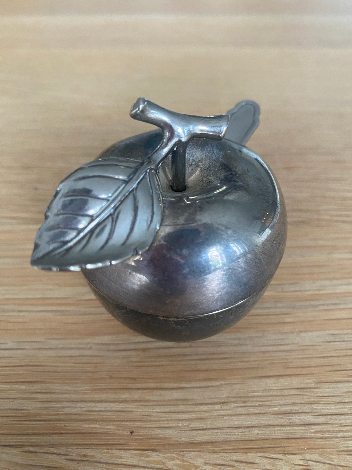 Vintage Verzilverd? Appelvormig Suiker-of Jampotje, Antiek en Kunst, Ophalen of Verzenden