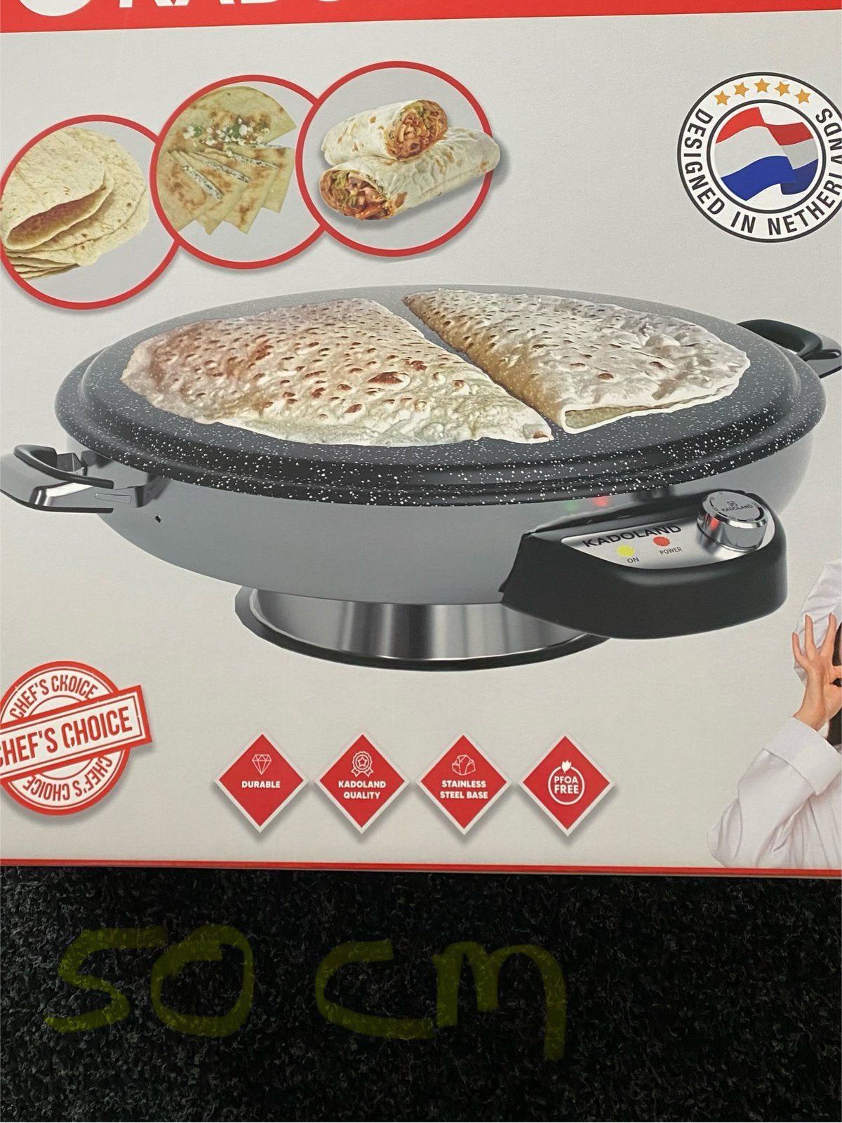 NIEUW pannenkoeken pan 50 cm, Ophalen, Nieuw