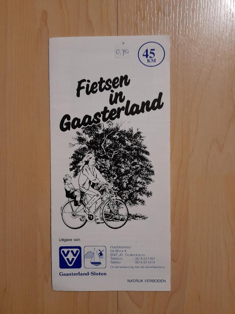 FIETSEN IN GAASTERLAND 45 KM, Ophalen of Verzenden, Zo goed als nieuw