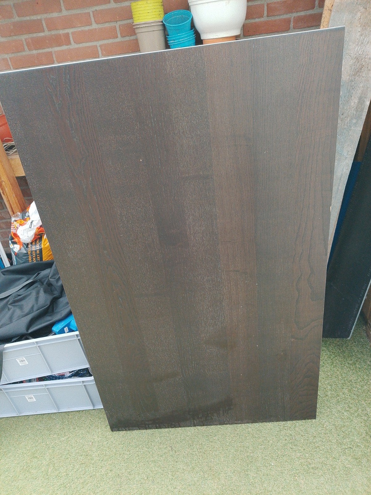 Ikea eettafel donkerbruin, uitschuifbaar (1.30-1.90m), 100 tot 150 cm, Zo goed als nieuw, Vier personen, Rechthoekig