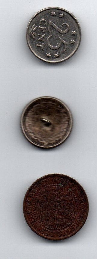 2 en halve cent Nederland 1929, 25 cent Ned. Antillen 1971, Ophalen of Verzenden, Koningin Wilhelmina