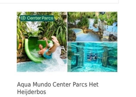 2 dagkaarten aqua mundo het heijderbos, Twee personen, Ticket of Toegangskaart