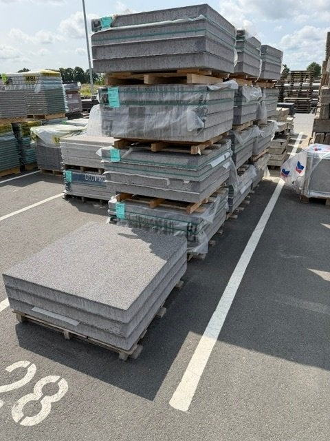 betontegels 100x100x10 antraciet met kleurechte deklaag, Nieuw, Ophalen of Verzenden, 10 m² of meer, Beton