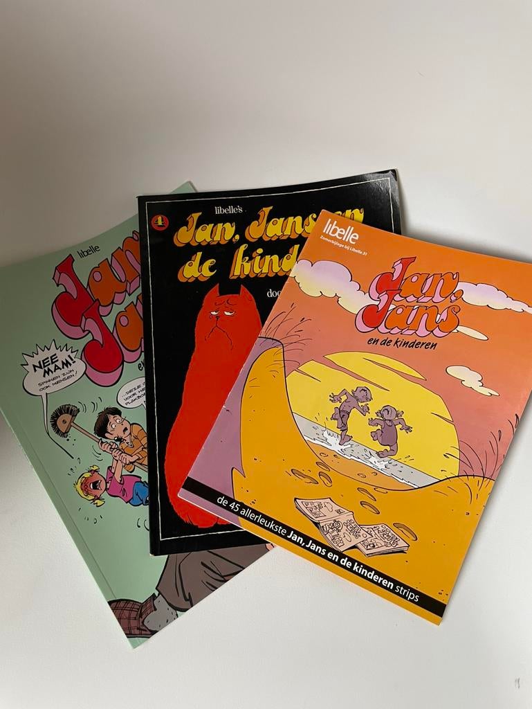 3 x Jan, Jans en de kinderen, nr 4, 38 en zomerbijlage, Meerdere stripboeken, Ophalen of Verzenden, Gelezen, Jan Kruis