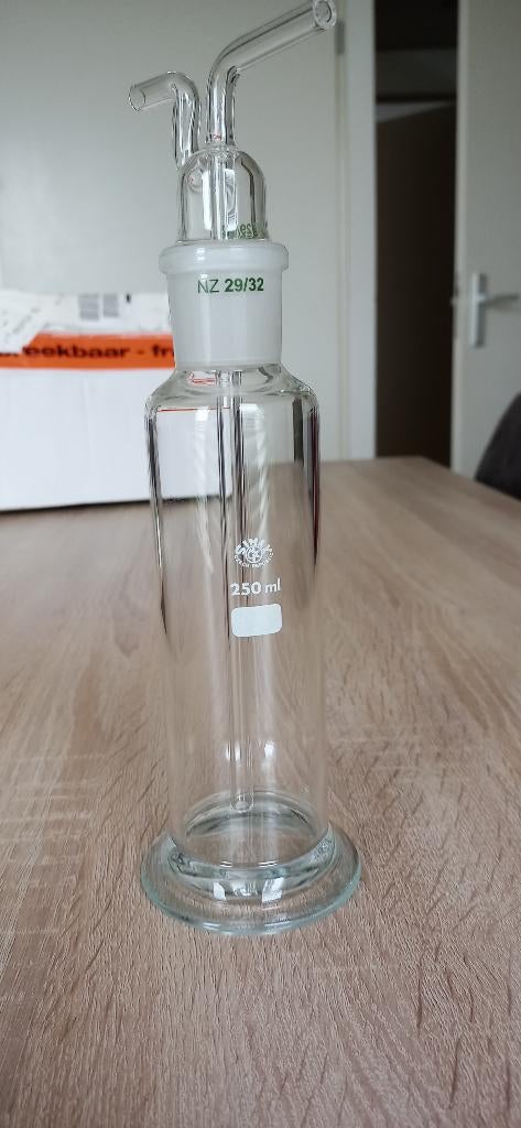 Gaswasfles 250 mL, Hobby en Vrije tijd, Overige Hobby en Vrije tijd, Ophalen of Verzenden, Zo goed als nieuw