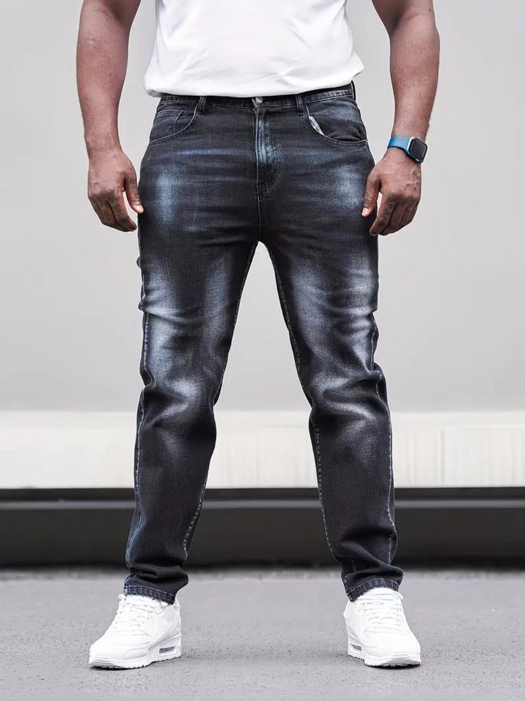 Stijlvolle Zwarte Jeans voor Heren 4xl, Kleding | Heren, Spijkerbroeken en Jeans, Onbekend, Zwart, Ophalen of Verzenden, Zo goed als nieuw