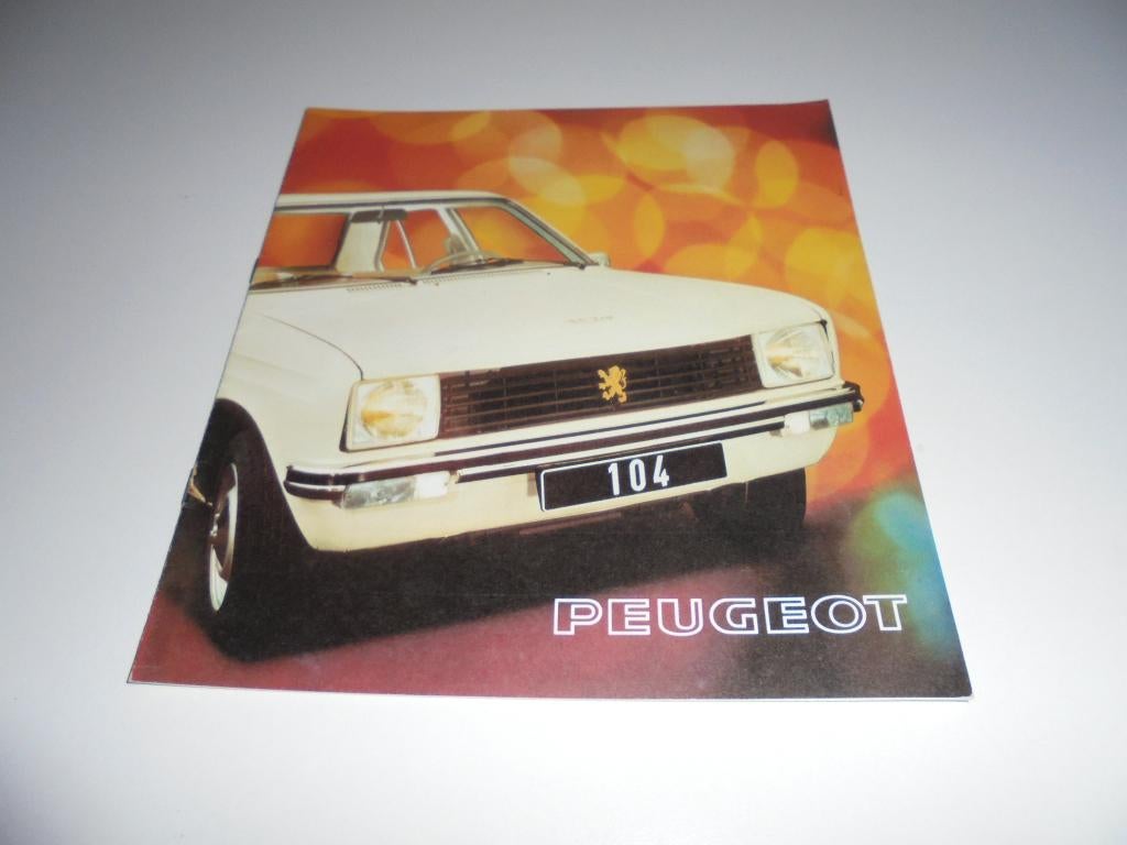 brochure Peugeot 104 Sedan  1975, Ophalen of Verzenden, Zo goed als nieuw, Peugeot