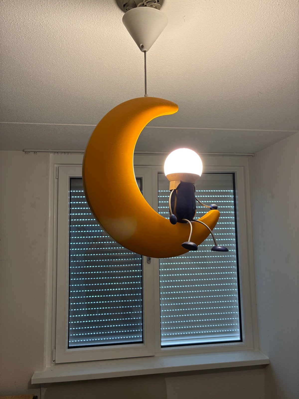 Leuke Maanlamp voor Kinderkamer - Geel/Blauw, Ophalen, Gebruikt, Kunststof, E27 (groot)