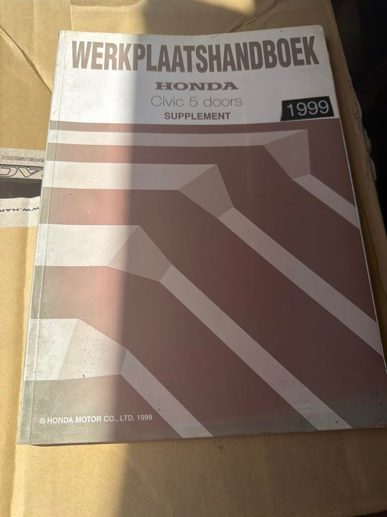 Werkplaatshandboek Honda Civic 5 deurs 1999 Supplement, Ophalen of Verzenden, Gelezen, Honda