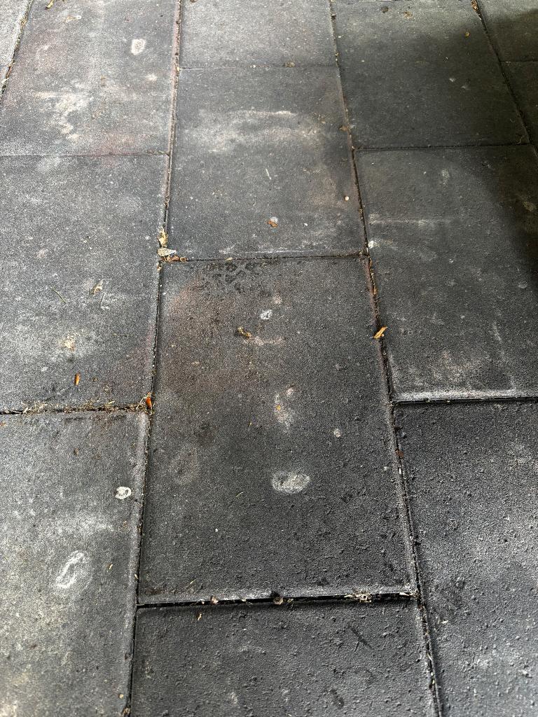 Stenen met facet rand 15x30 antraciet, Tuin en Terras, Tegels en Klinkers, Ophalen, Gebruikt, Klinkers, 10 m² of meer