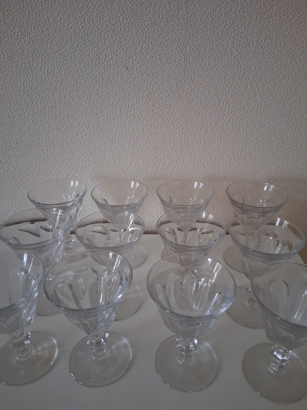Set van 12 vintage kristallen glazen, Antiek en Kunst, Ophalen of Verzenden