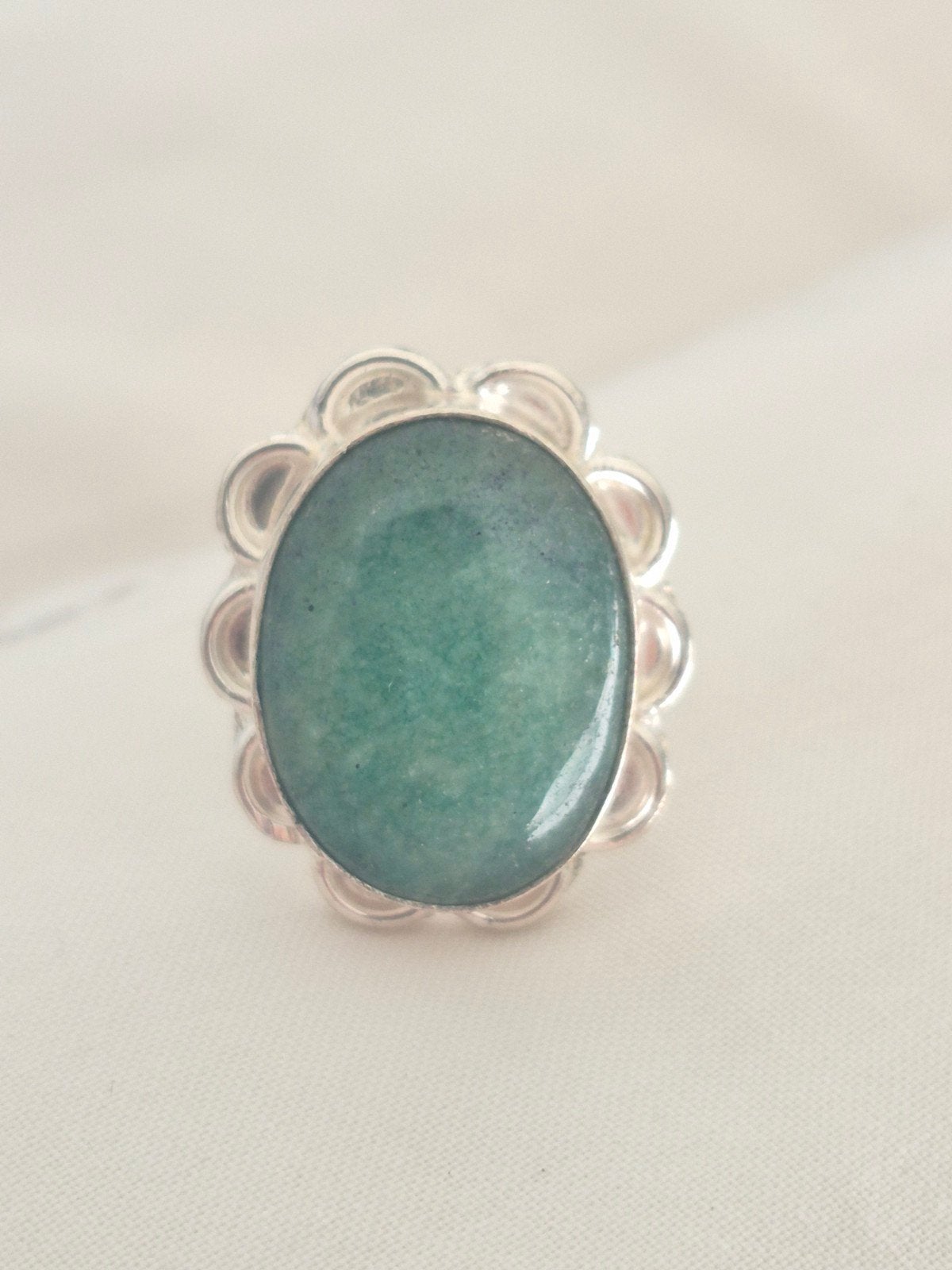 Nieuw! Zilveren Ring 925 met Aventurijn Maat 16.5, Nieuw, Ophalen of Verzenden, Kleiner dan 17, Met edelsteen