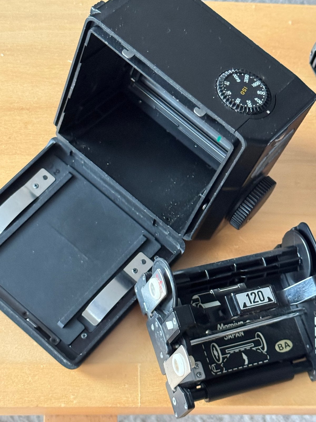 Mamiya 645 Super Pro TL 120 Achterwand Film Back Magazine, Ophalen of Verzenden, Gebruikt, Spiegelreflex, Overige Merken