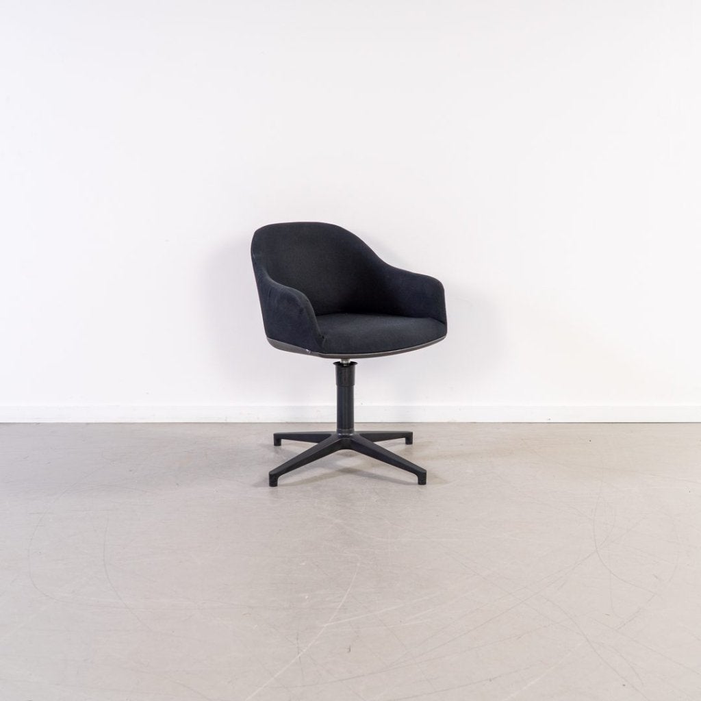 Vitra Softshell Stoel Zwart Stof - Zwart