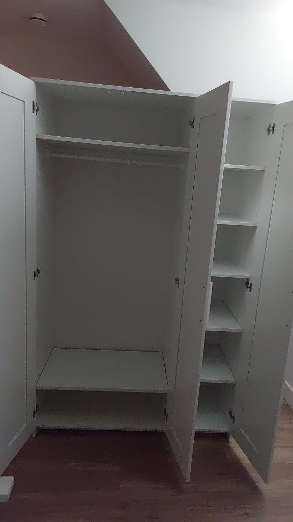 Witte kledingkast, Ophalen, Gebruikt, 100 tot 150 cm, 150 tot 200 cm