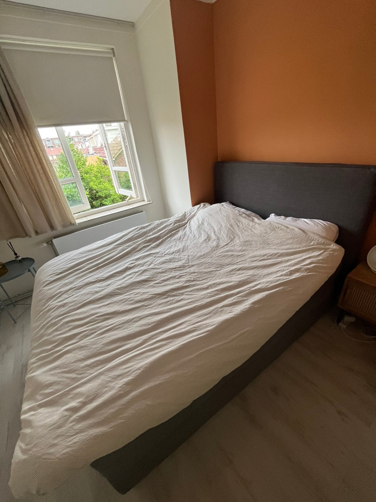 Boxspring tweepersoonsbed, Ophalen, Tweepersoons, Zo goed als nieuw, 200 cm