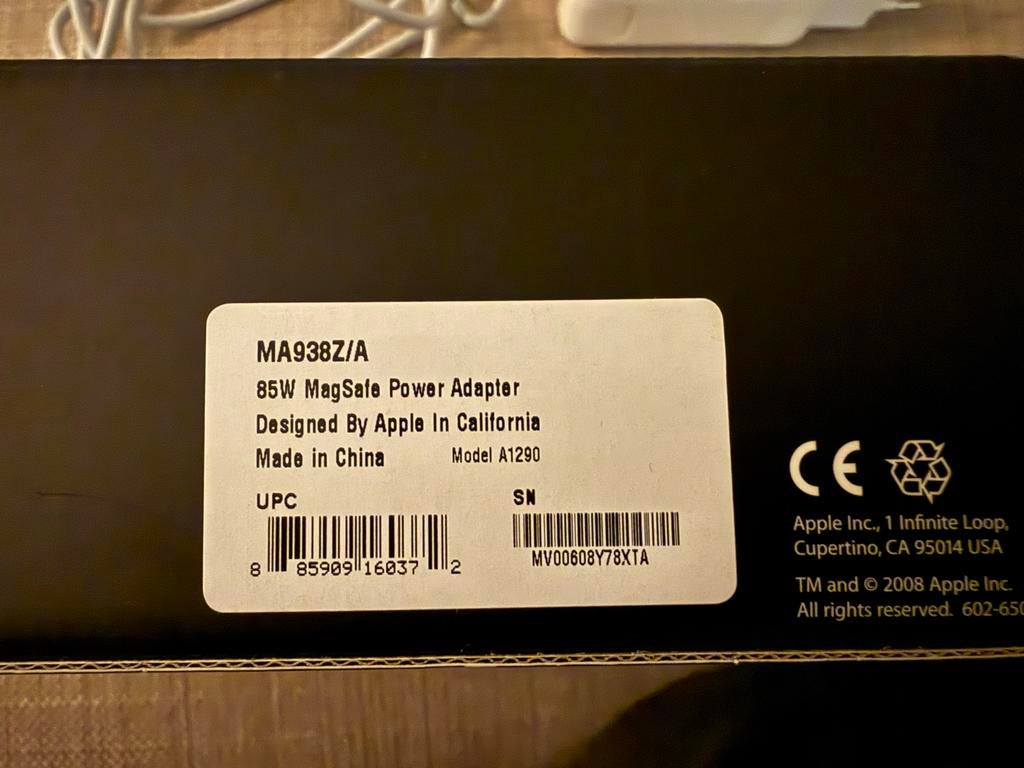 Apple 85W MagSafe Power Adapter A1290, Ophalen of Verzenden, Zo goed als nieuw