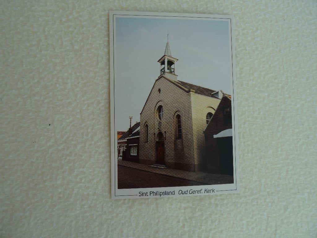 2 fotokaarten oud ger kerk St Philipsland mogen apart verkoc, Verzamelen, Ansichtkaarten | Nederland, Verzenden, 1980 tot heden