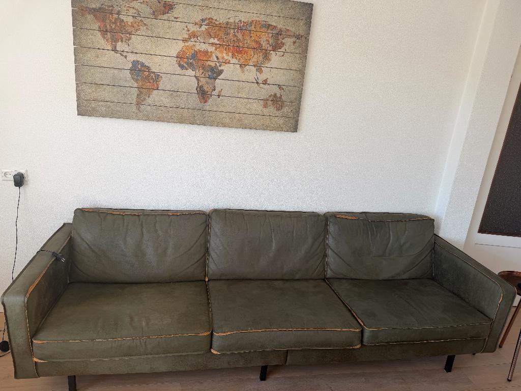 Be Pure Home Rodeo bankstel army - 3-zits + fauteuil + poef, Huis en Inrichting, Ophalen, 250 tot 300 cm, Gebruikt, Driepersoons