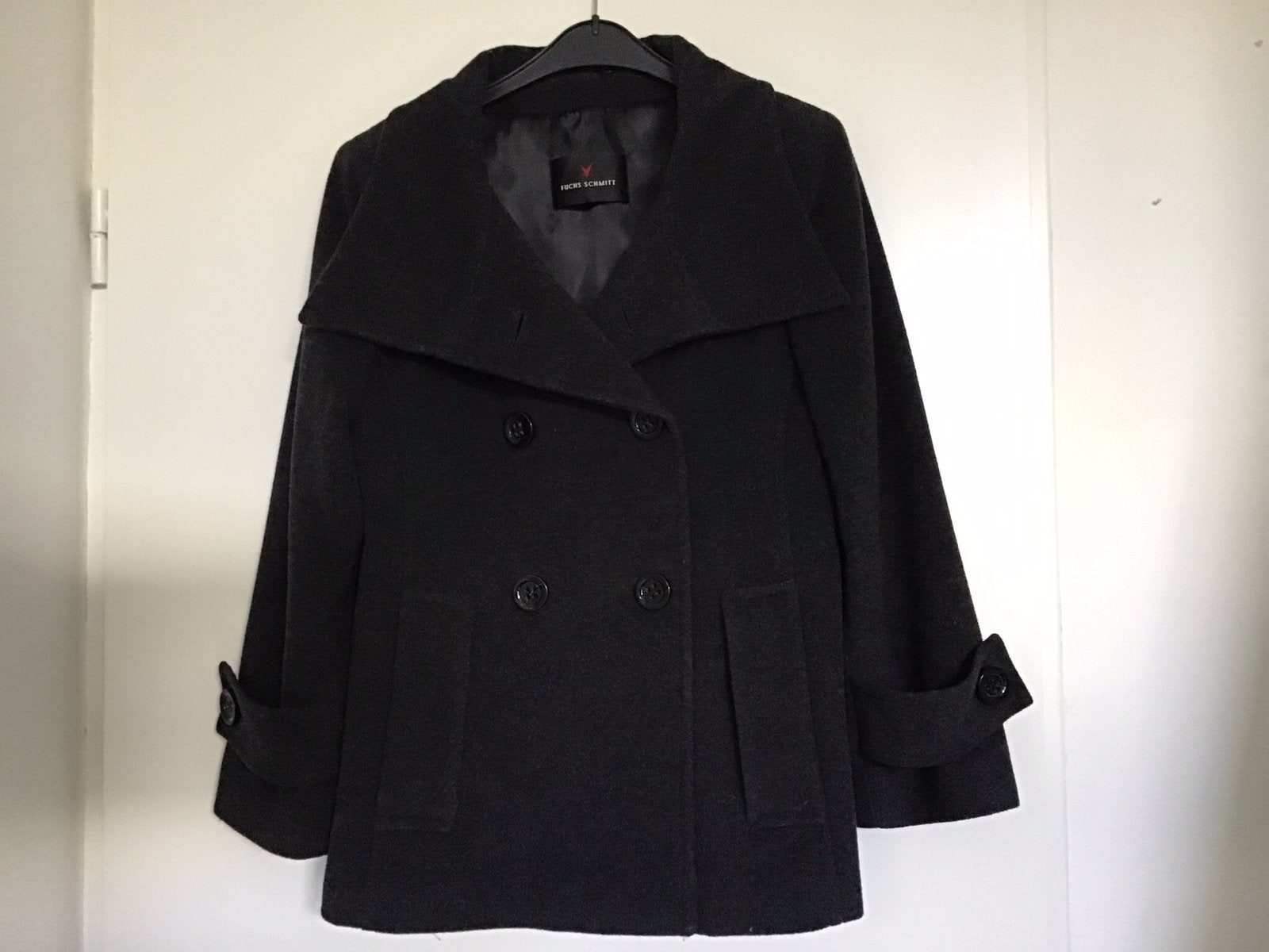 Donkergrijs wollen jasje 36 Fuchs Schmitt, Kleding | Dames, Ophalen of Verzenden, Zo goed als nieuw, Maat 36 (S), Grijs