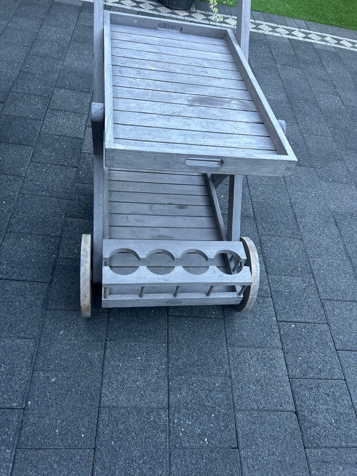 Teak houten tafeltje, Ophalen, Gebruikt