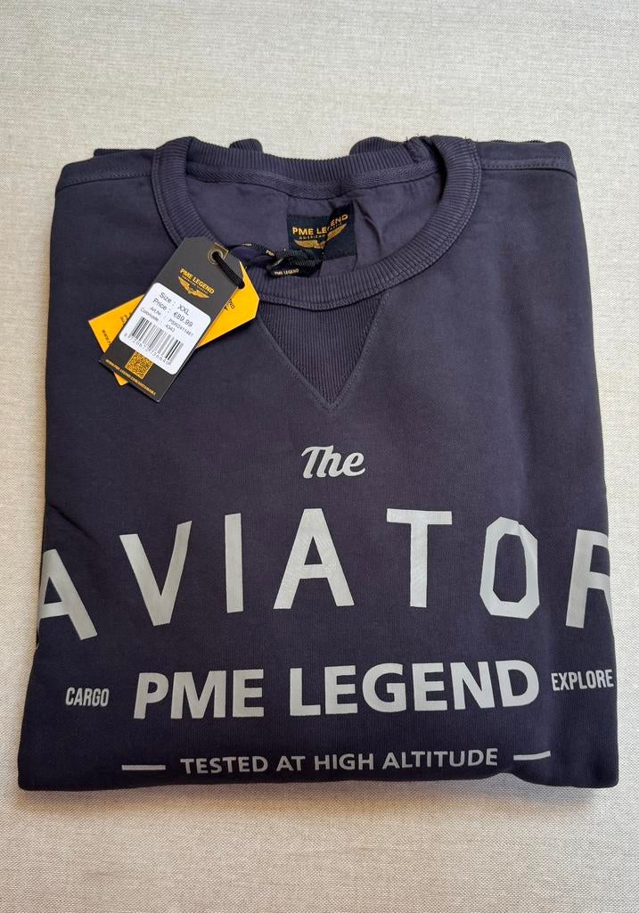 PME Legend Sweatshirt van Terry Sweatstof XXL, Blauw, ., Nieuw, Overige maten