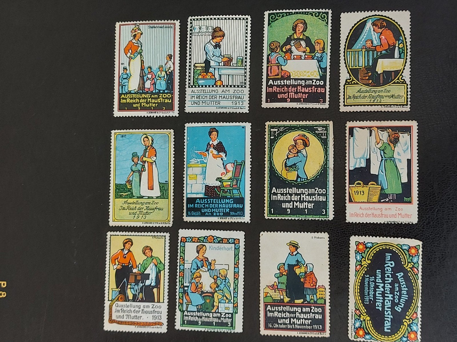 sluitzegels Ausstellung Zoo imReich Hausfrau und Mutter 1913, Verzamelen, Merken en Reclamevoorwerpen, Verzenden