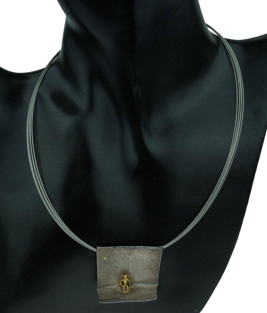 14k gouden ketting spang collier hanger uniek fraai dames, Voordeelsieraden, Ophalen of Verzenden, Zo goed als nieuw, Met edelsteen