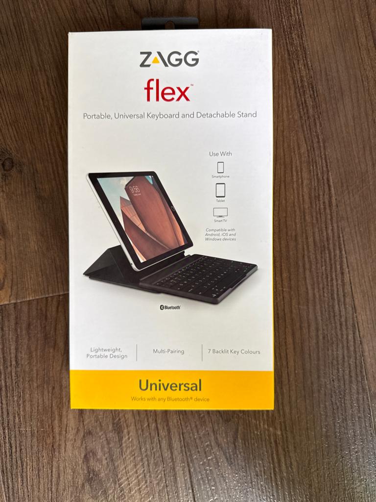 ZAGG Flex Universeel Draadloos Toetsenbord met Stand, Gebruikt, Multimediatoetsen, Ophalen of Verzenden, Draadloos