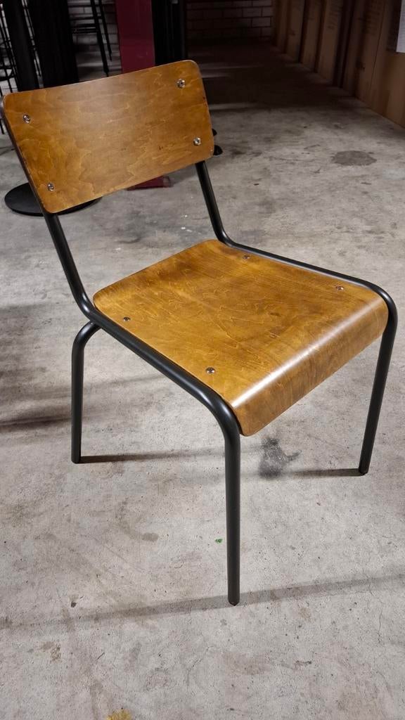 24 horeca vintage industriëel SATELLIET study student stoel, Ophalen of Verzenden, Metaal, Vijf, Zes of meer stoelen