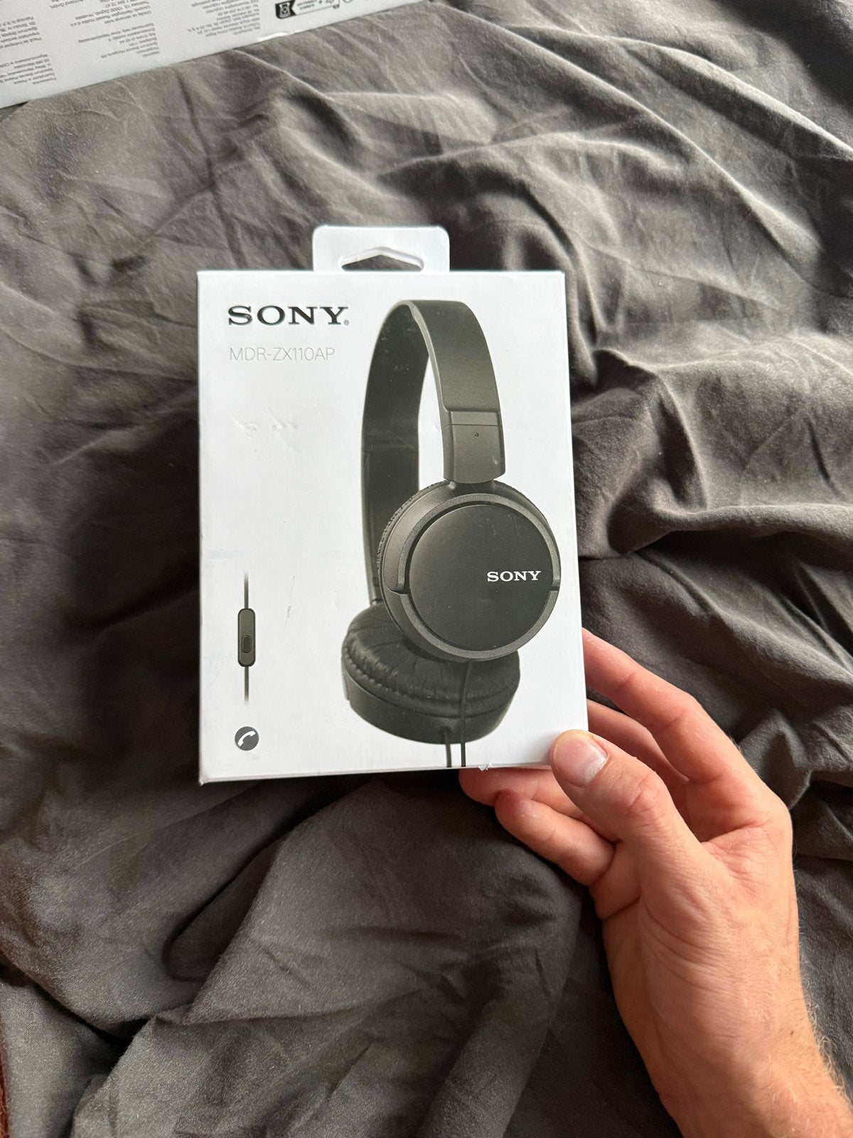 Sony MDR-ZX110AP On-ear Koptelefoon Zwart - Nieuw in doos, Nieuw, On-ear, Ophalen of Verzenden, Sony