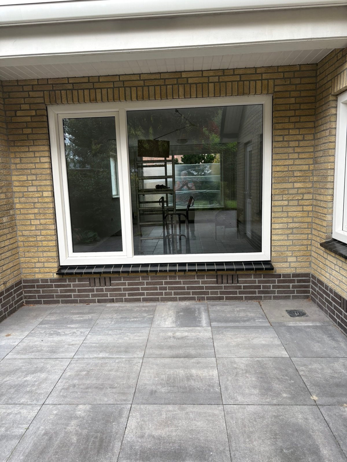 Kunststof kozijn met dubbel glas, Ophalen, Gevelraam of Ruit, Gebruikt, 160 cm of meer