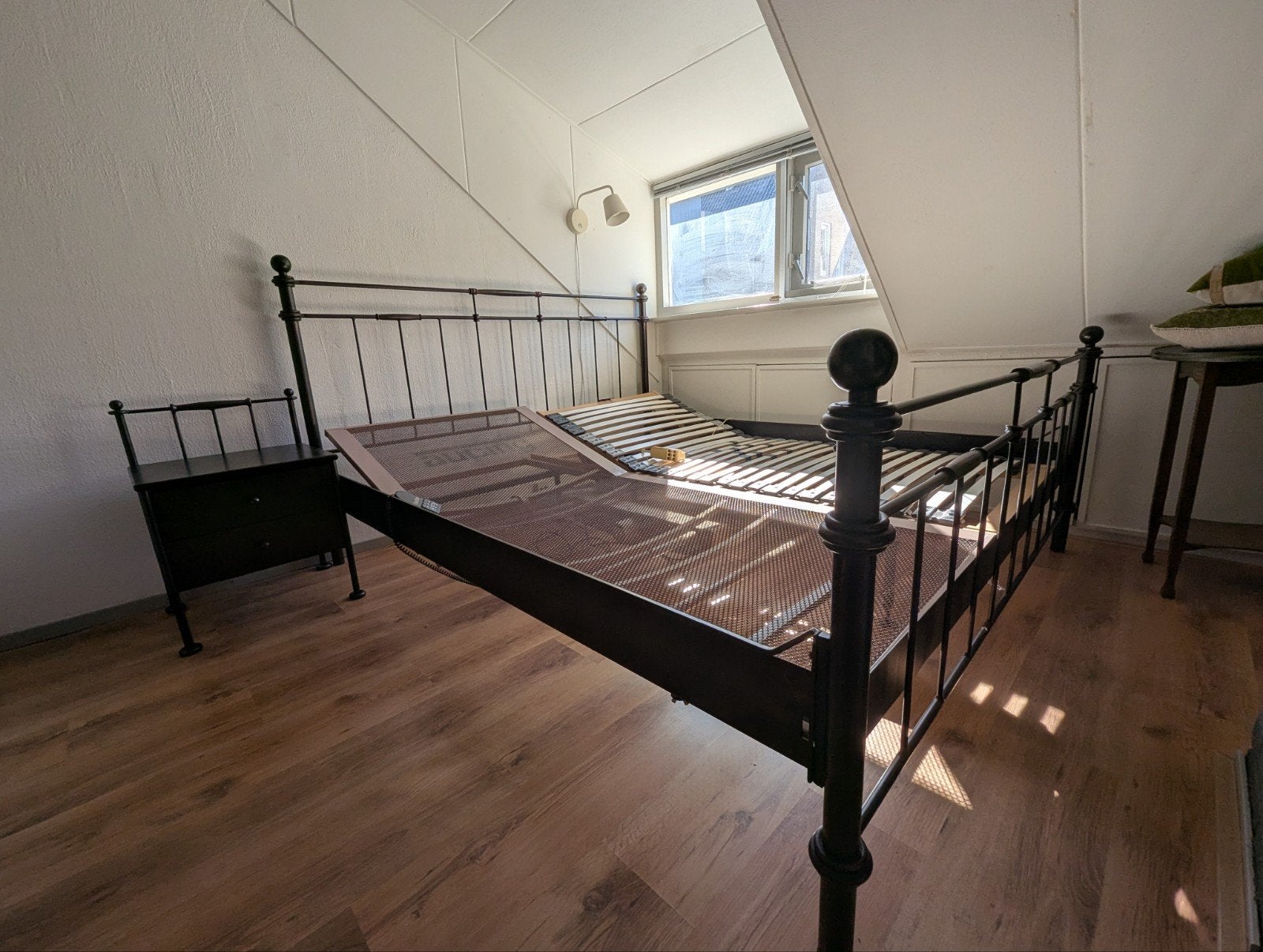 Stalen Tweepersoonsbed, Huis en Inrichting, Ophalen, Zwart, Tweepersoons, 180 cm