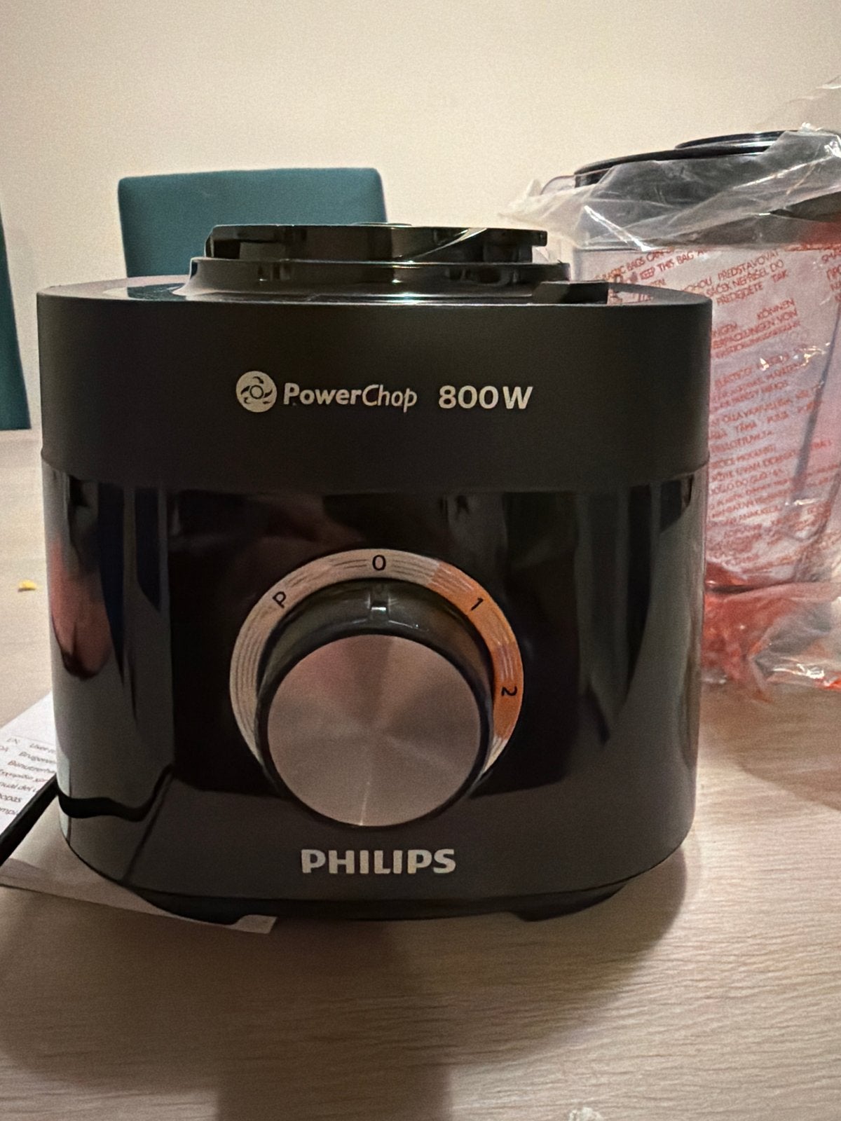 Philips HR7520 Keukenmachine - 800W PowerChop, 2 snelheden, Ophalen of Verzenden, Zo goed als nieuw, 2 tot 3 liter