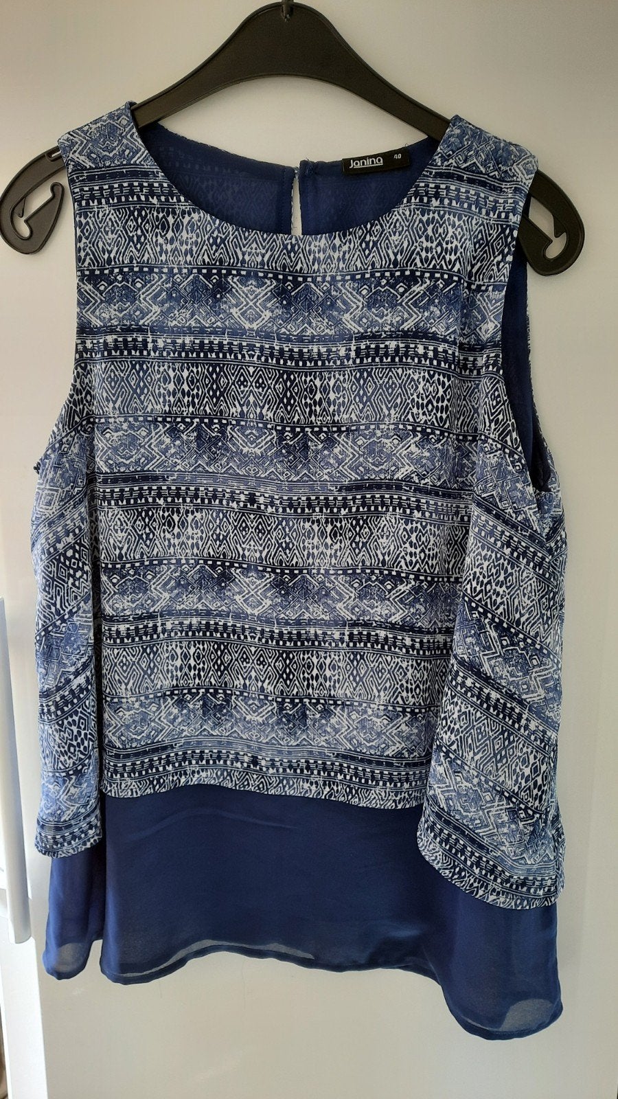 Blouse Maat 40, Blauw, Maat 46/48 (XL) of groter, Ophalen of Verzenden, Zo goed als nieuw