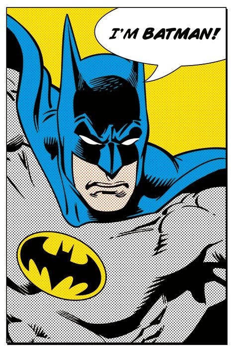 Batman – “I’m Batman!” Pop Art Comic Poster – vintage stijl, Ophalen of Verzenden, Nieuw