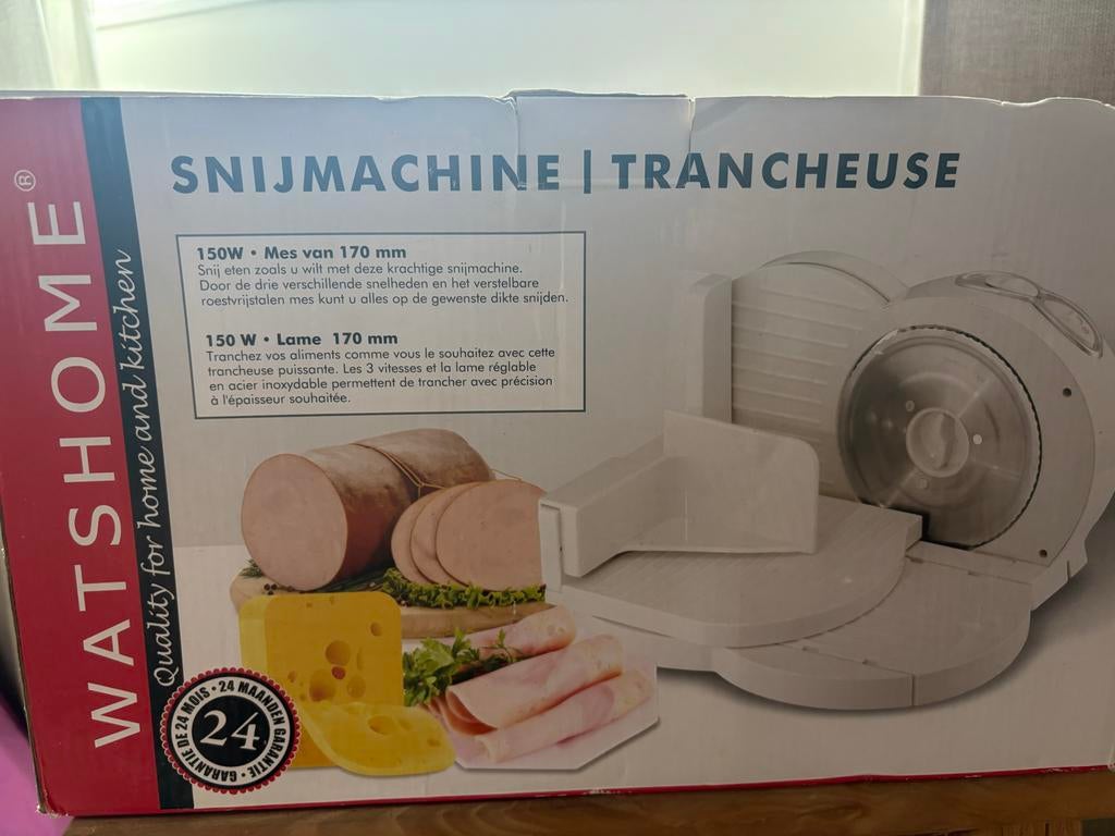 WATSHOME Snijmachine | Trancheuse 150W - Nieuw in doos, Ophalen of Verzenden, Nieuw