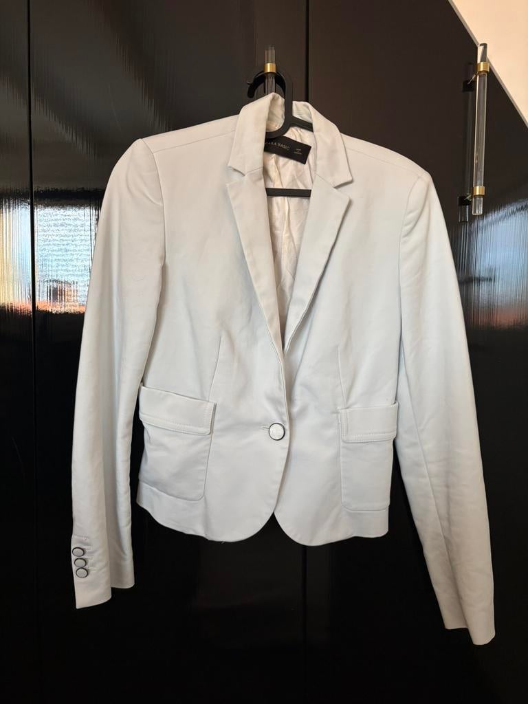 Zara blazer jasje creme met marmer knoop maat XS-S, Ophalen of Verzenden, Zo goed als nieuw, Maat 34 (XS) of kleiner, Beige