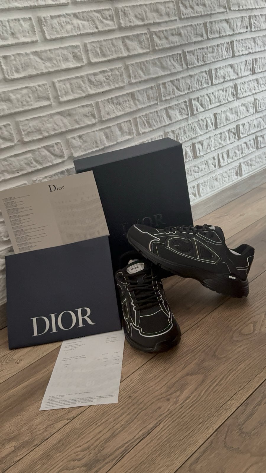 Dior B22 Sneakers Zwart Maat 42 met doos en papieren, Verzenden, Zwart, Nieuw, Sneakers of Gympen