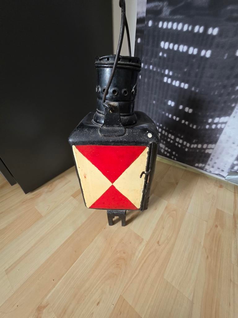 Antieke spoorweglantaarn - Signaallamp, Antiek en Kunst, Ophalen of Verzenden